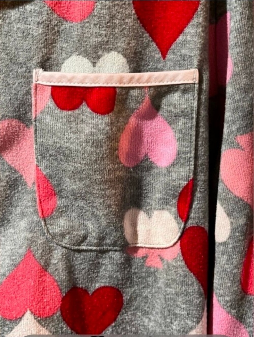 Kate Spade New York Heart & Spade 2pc Pajama Set Grey And Pink Size Large - Picture 7 of 16